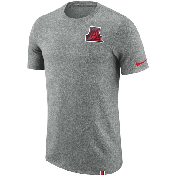 Men's Nike Charcoal Arizona Wildcats Marled Patch T-Shirt | Men’s Size L - Picture 2 of 11